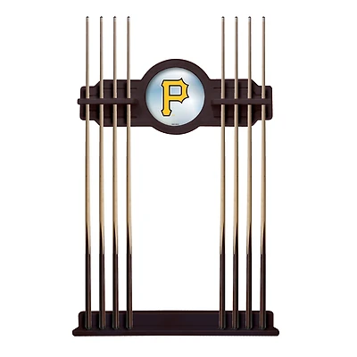 English Tudor Pittsburgh Pirates Eight Stick Wood Pool Cue Rack