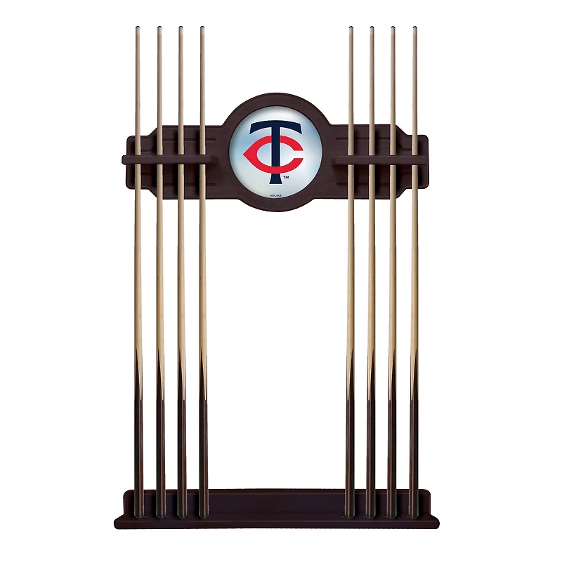 English Tudor Minnesota Twins Eight Stick Wood Pool Cue Rack