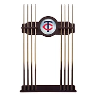 English Tudor Minnesota Twins Eight Stick Wood Pool Cue Rack
