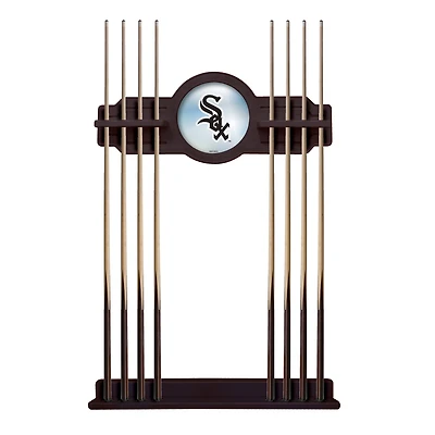 English Tudor Chicago White Sox Eight Stick Wood Pool Cue Rack