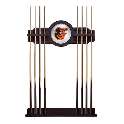 English Tudor Baltimore Orioles Eight Stick Wood Pool Cue Rack