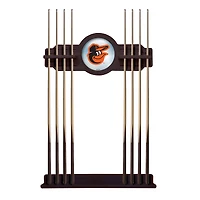 English Tudor Baltimore Orioles Eight Stick Wood Pool Cue Rack