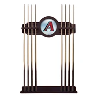 English Tudor Arizona Diamondbacks Eight Stick Wood Pool Cue Rack