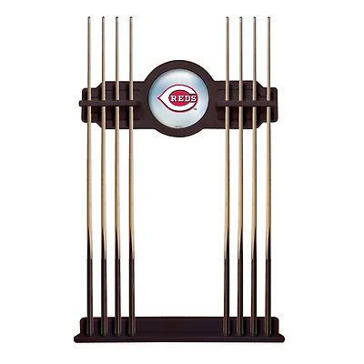 English Tudor Cincinnati Reds Eight Stick Wood Pool Cue Rack