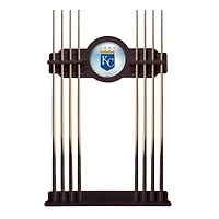 English Tudor Kansas City Royals Eight Stick Wood Pool Cue Rack