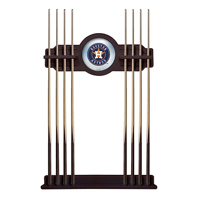 English Tudor Houston Astros Eight Stick Wood Pool Cue Rack