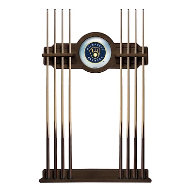 Navajo Milwaukee Brewers Eight Stick Wood Pool Cue Rack