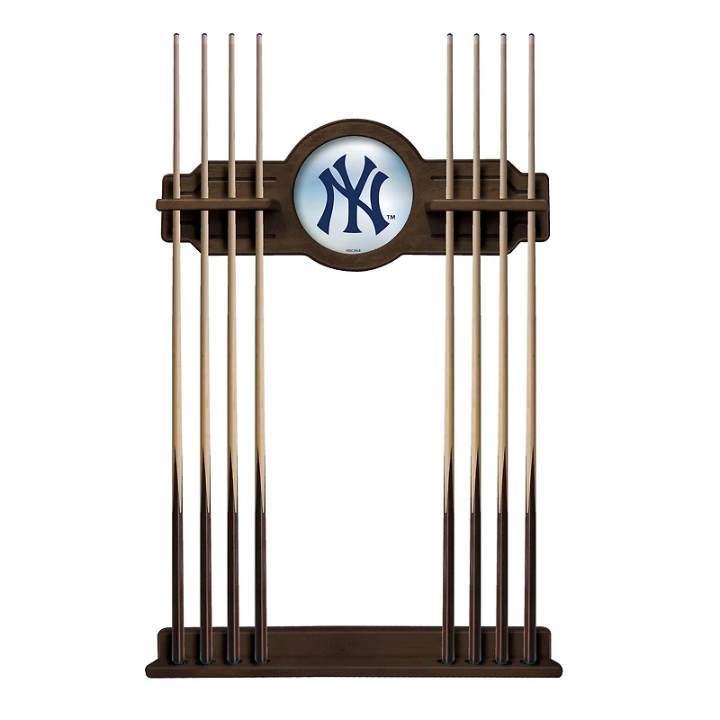 Navajo New York Yankees Eight Stick Wood Pool Cue Rack