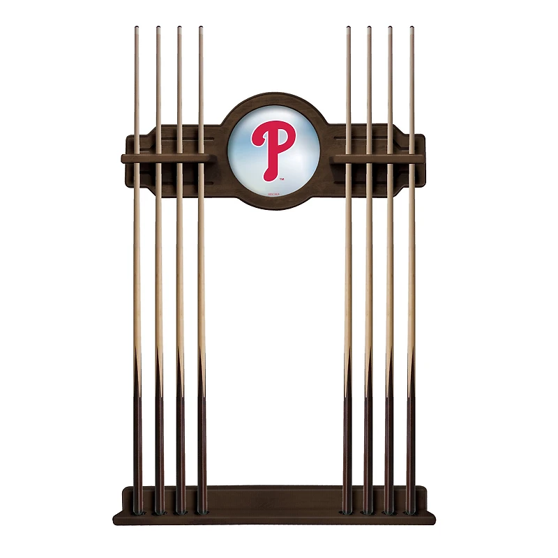 Navajo Philadelphia Phillies Eight Stick Wood Pool Cue Rack