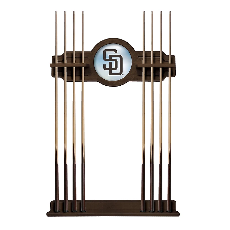 Navajo San Diego Padres Eight Stick Wood Pool Cue Rack
