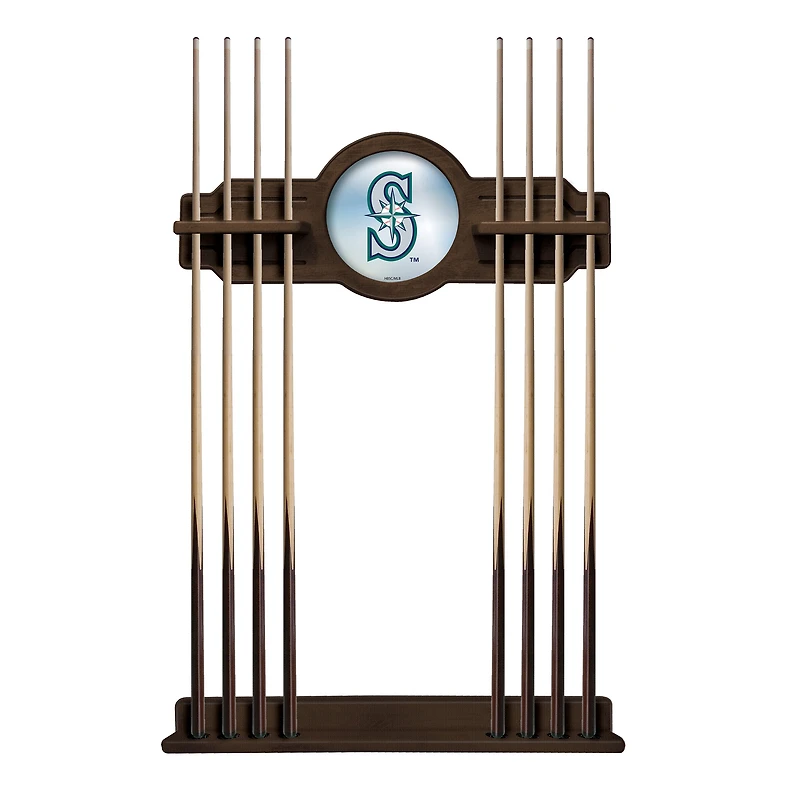 Navajo Seattle Mariners Eight Stick Wood Pool Cue Rack