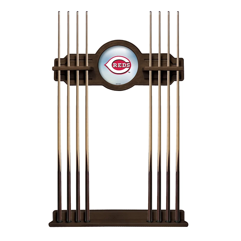 Navajo Cincinnati Reds Eight Stick Wood Pool Cue Rack
