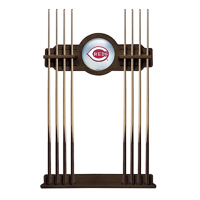 Navajo Cincinnati Reds Eight Stick Wood Pool Cue Rack