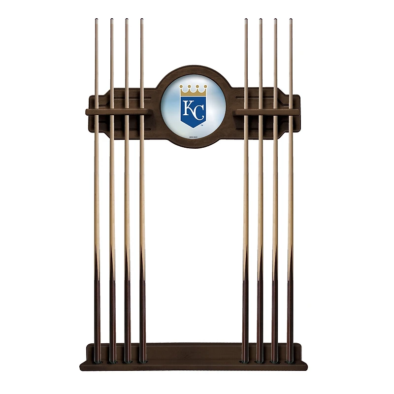 Navajo Kansas City Royals Eight Stick Wood Pool Cue Rack