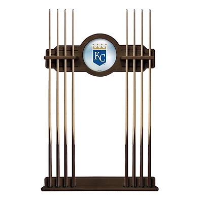 Navajo Kansas City Royals Eight Stick Wood Pool Cue Rack