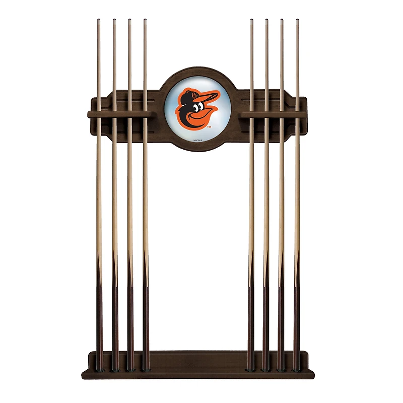 Navajo Baltimore Orioles Eight Stick Wood Pool Cue Rack