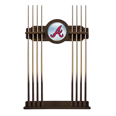 Navajo Atlanta Braves Eight Stick Wood Pool Cue Rack