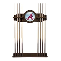 Navajo Atlanta Braves Eight Stick Wood Pool Cue Rack