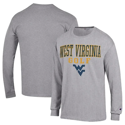 Men's Champion  Gray West Virginia Mountaineers Long Sleeve T-Shirt