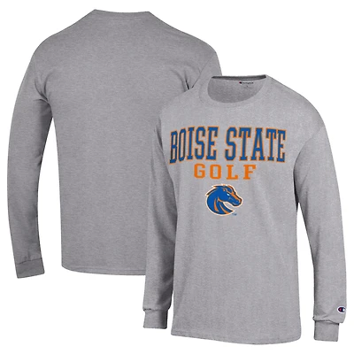 Men's Champion  Gray Boise State Broncos Long Sleeve T-Shirt