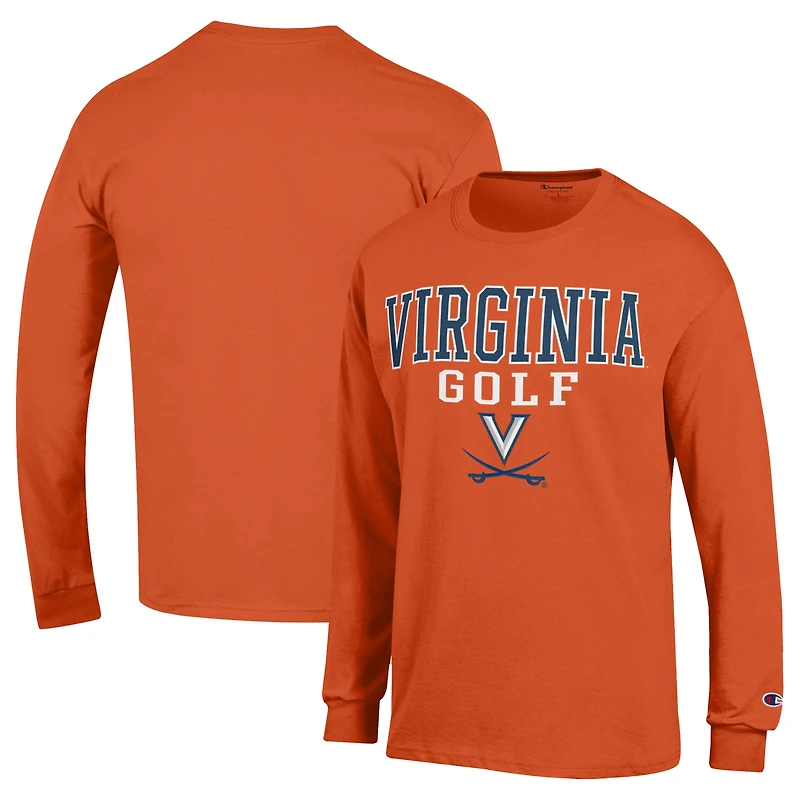 Men's Champion  Orange Virginia Cavaliers Long Sleeve T-Shirt