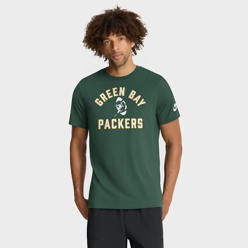 Men's Nike Green Green Bay Packers Favorable Timeline Tri-Blend T-Shirt