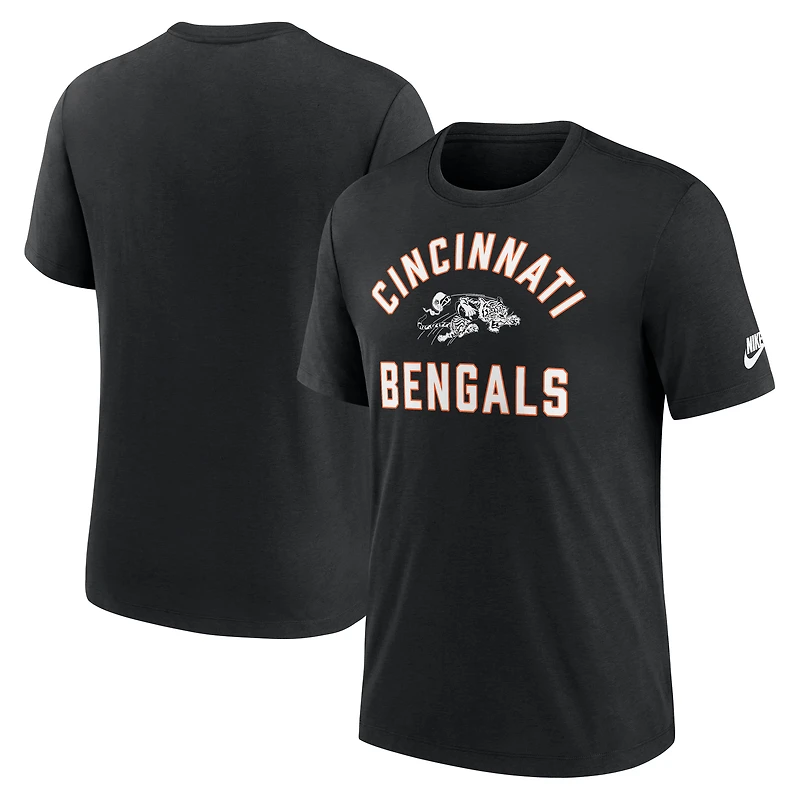 Men's Nike Black Cincinnati Bengals Favorable Timeline Tri-Blend T-Shirt