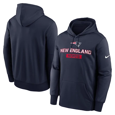 Men's Nike Navy New England Patriots Toss Sweep Performance Pullover Hoodie