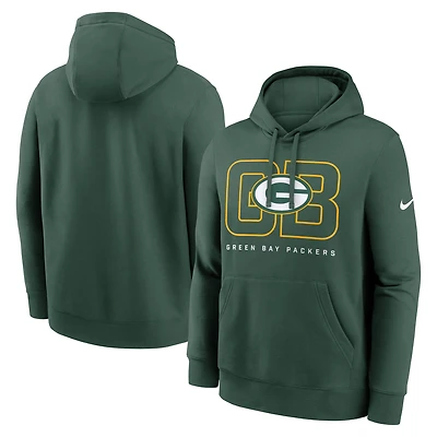 Men's Nike Green Bay Packers Busted Play Club Fleece Pullover Hoodie