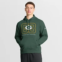 Men's Nike Green Green Bay Packers Busted Play Club Fleece Pullover Hoodie