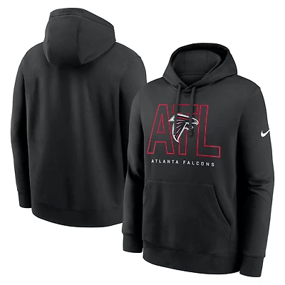Men's Nike Black Atlanta Falcons Busted Play Club Fleece Pullover Hoodie