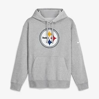 Men's Nike Heather Gray Pittsburgh Steelers Club Fleece Pullover Hoodie