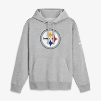 Men's Nike Heather Gray Pittsburgh Steelers Club Fleece Pullover Hoodie