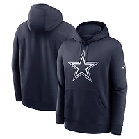 Men's Nike  Navy Dallas Cowboys Club Fleece Logo Pullover Hoodie