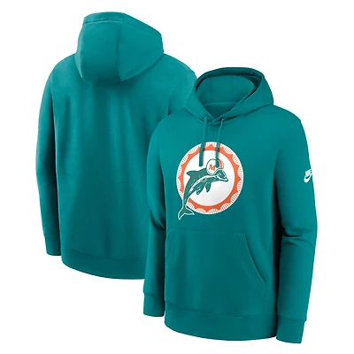 Men's Nike Aqua Miami Dolphins Club Fleece Pullover Hoodie