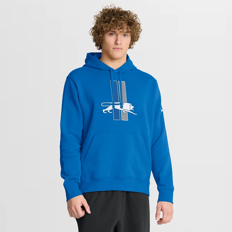 Men's Nike Blue Detroit Lions Club Fleece Pullover Hoodie
