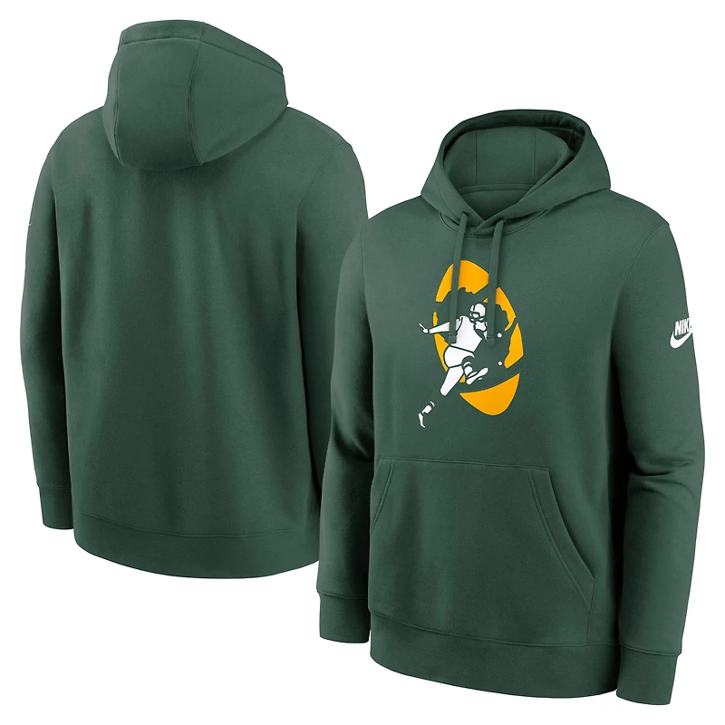 Men's Nike Green Green Bay Packers Club Fleece Pullover Hoodie