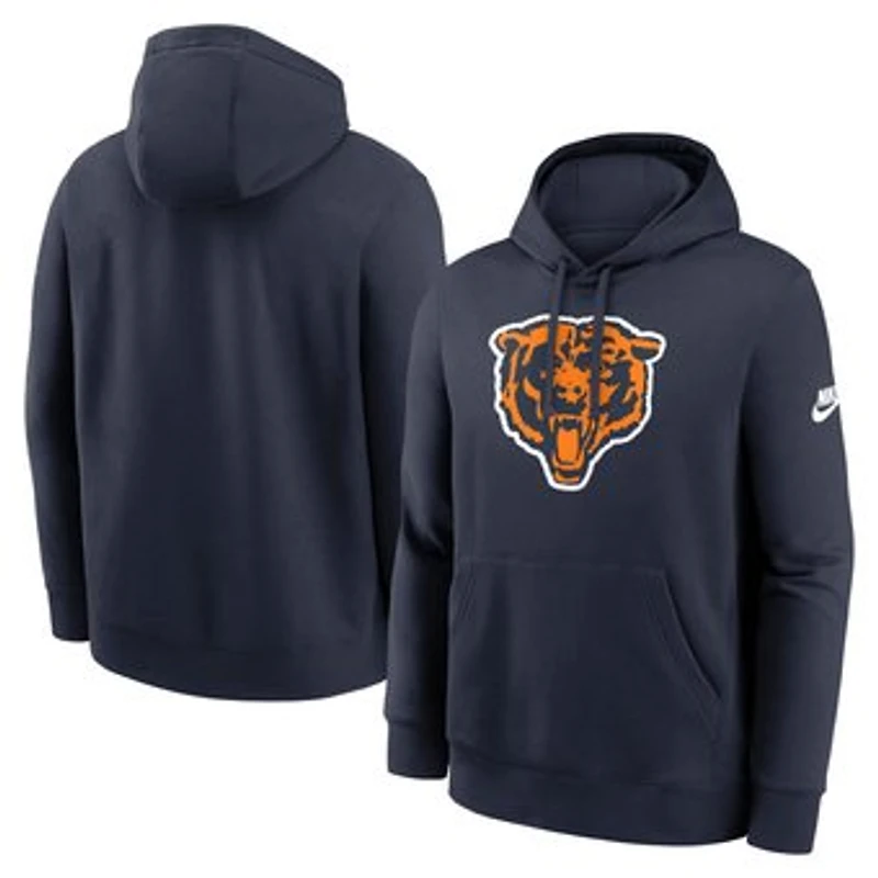 Men's Nike Navy Chicago Bears Club Fleece Pullover Hoodie