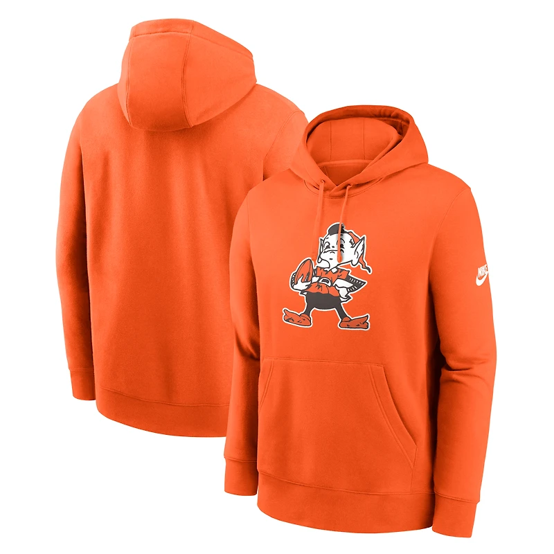 Men's Nike Orange Cleveland Browns Club Fleece Pullover Hoodie