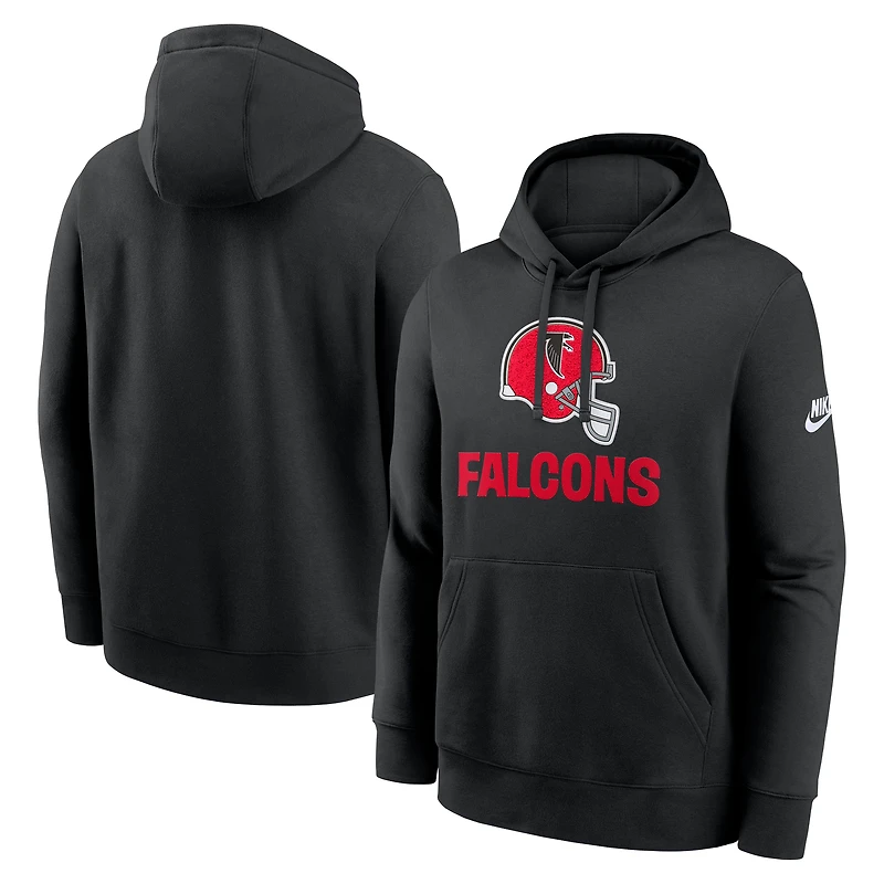 Men's Nike Black Atlanta Falcons Best Season Rewind Club Pullover Hoodie