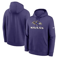 Men's Nike Purple Baltimore Ravens Best Season Rewind Club Pullover Hoodie