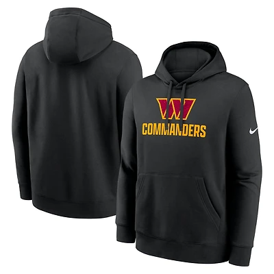 Men's Nike Black Washington Commanders Best Season Rewind Club Pullover Hoodie