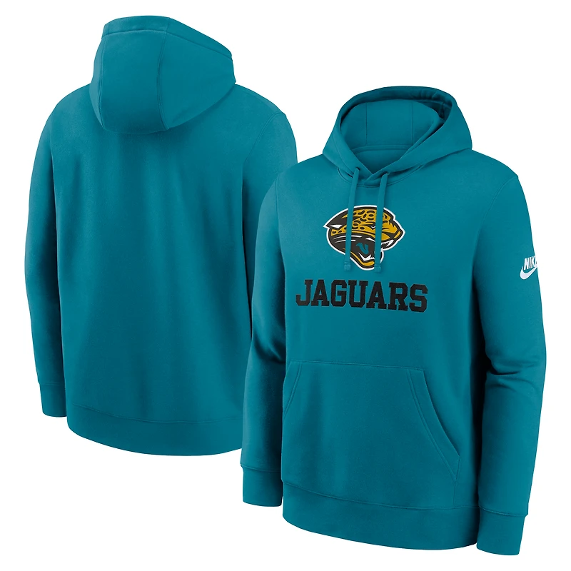 Men's Nike Teal Jacksonville Jaguars Best Season Rewind Club Pullover Hoodie