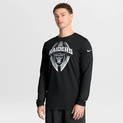 Men's Nike Black Las Vegas Raiders Primetime Legend Icon Performance Long Sleeve T-Shirt