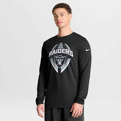 Men's Nike Black Las Vegas Raiders Primetime Legend Icon Performance Long Sleeve T-Shirt