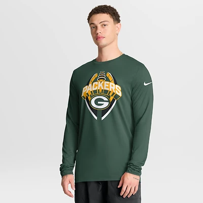 Men's Nike Green Bay Packers Primetime Legend Icon Performance Long Sleeve T-Shirt