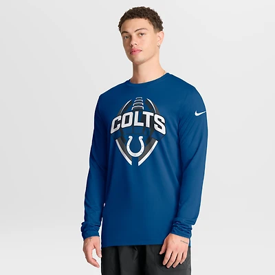 Men's Nike Royal Indianapolis Colts Primetime Legend Icon Performance Long Sleeve T-Shirt
