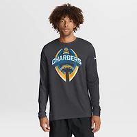 Men's Nike Anthracite Los Angeles Chargers Primetime Legend Icon Performance Long Sleeve T-Shirt