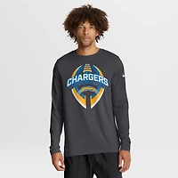 Men's Nike Anthracite Los Angeles Chargers Primetime Legend Icon Performance Long Sleeve T-Shirt