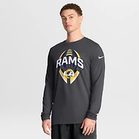 Men's Nike Anthracite Los Angeles Rams Primetime Legend Icon Performance Long Sleeve T-Shirt